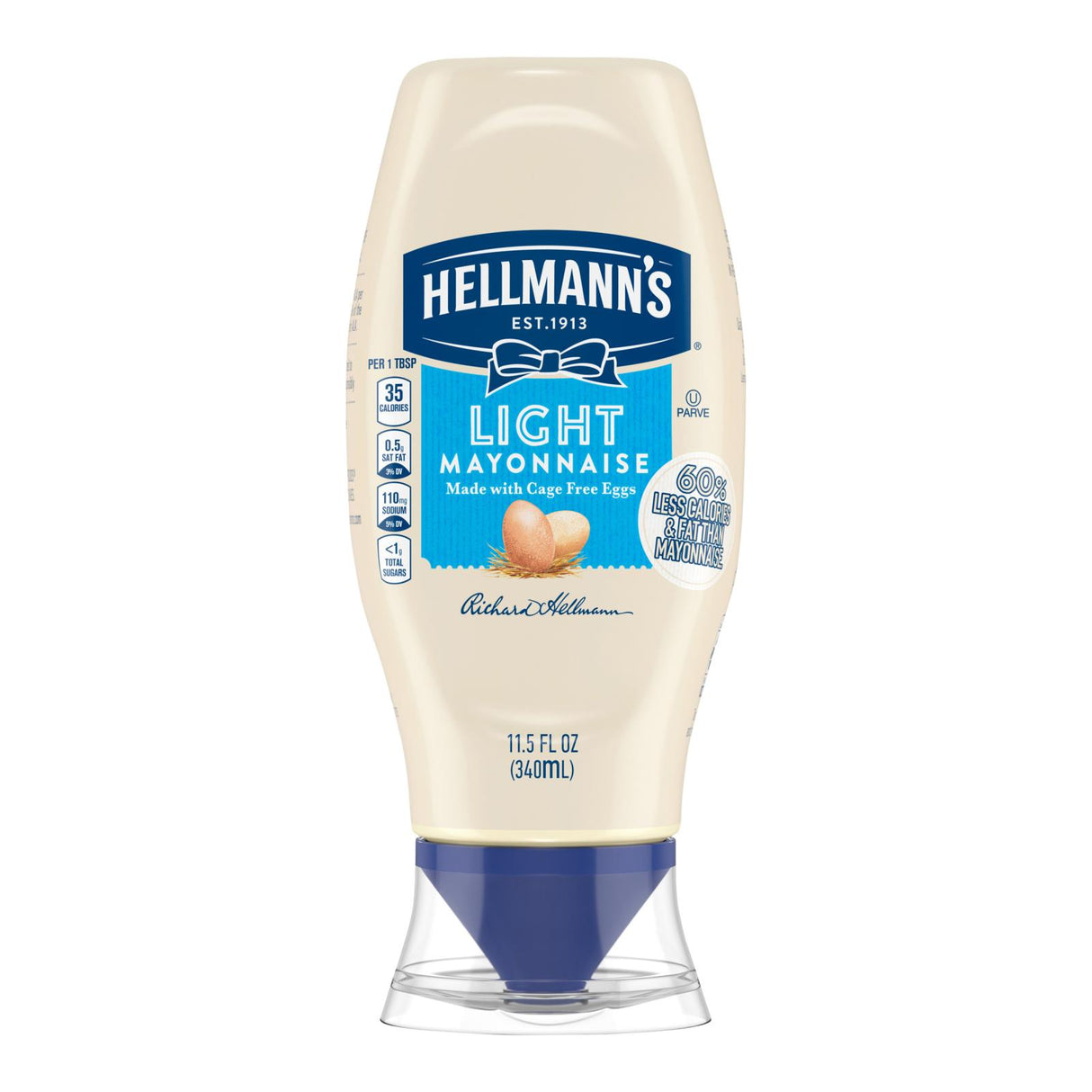 Hellmann's Light Mayonnaise, 11.5 Fl Oz (Pack of 12) - Cozy Farm