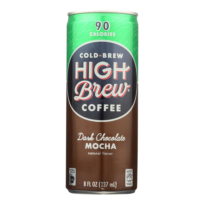 High Brew Coffee Ready-To-Drink Dark Chocolate Mocha, 8 Oz (Pack of 12) - Cozy Farm 