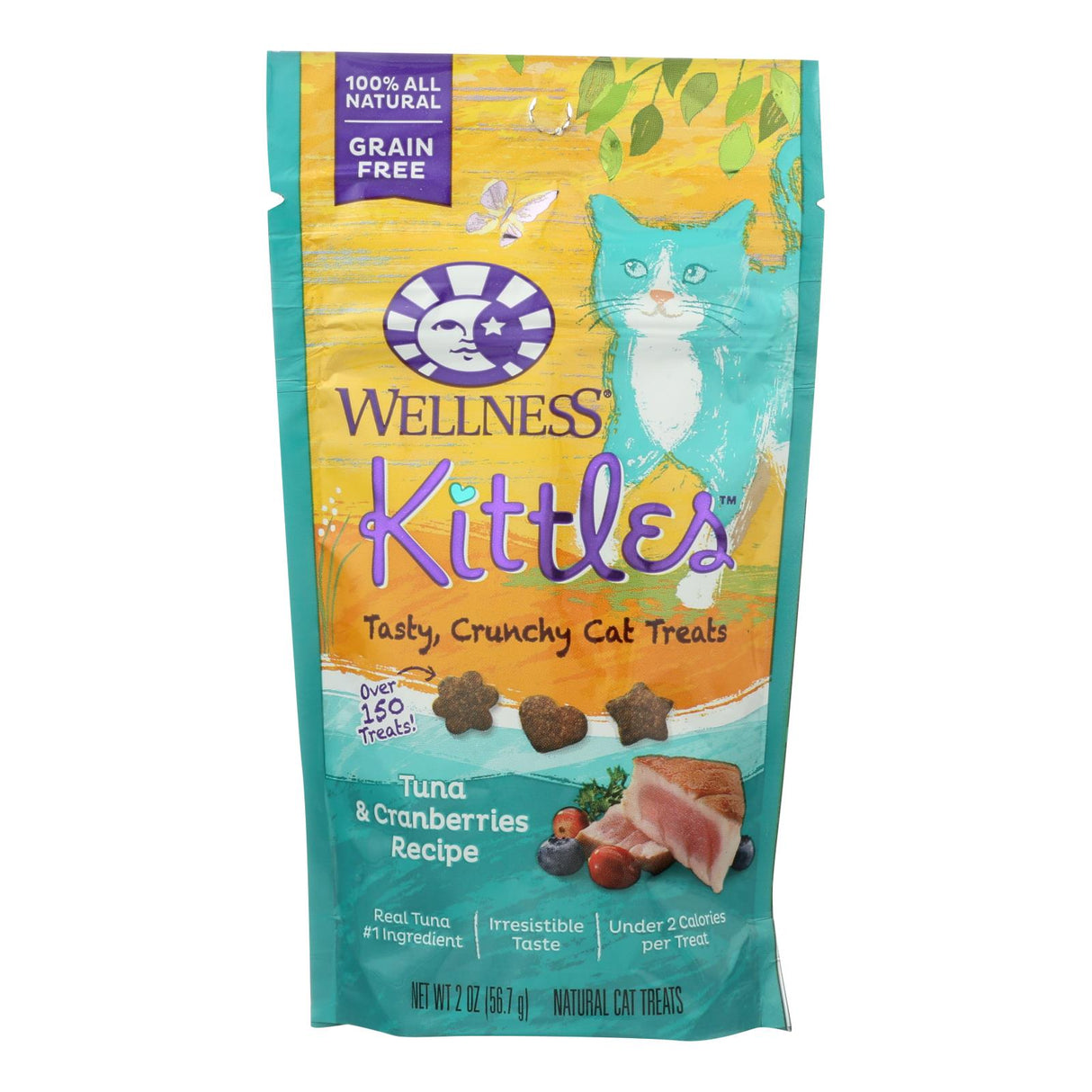 Wellness Pet Products Cat Treats - Kittles (Pack of 14) - Tuna & Cranberry Flavor - 2 Oz - Cozy Farm