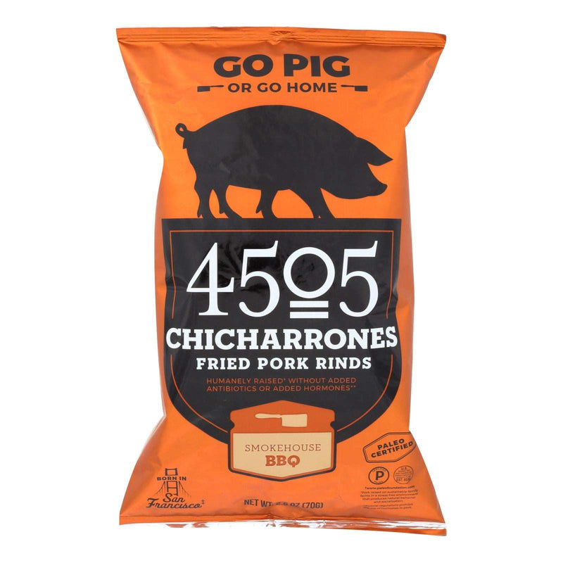 4505 - Pork Rinds, Chicharrones Smokehouse BBQ Flavor, 12 Pack, 2.5 Ounce Bags - Cozy Farm 