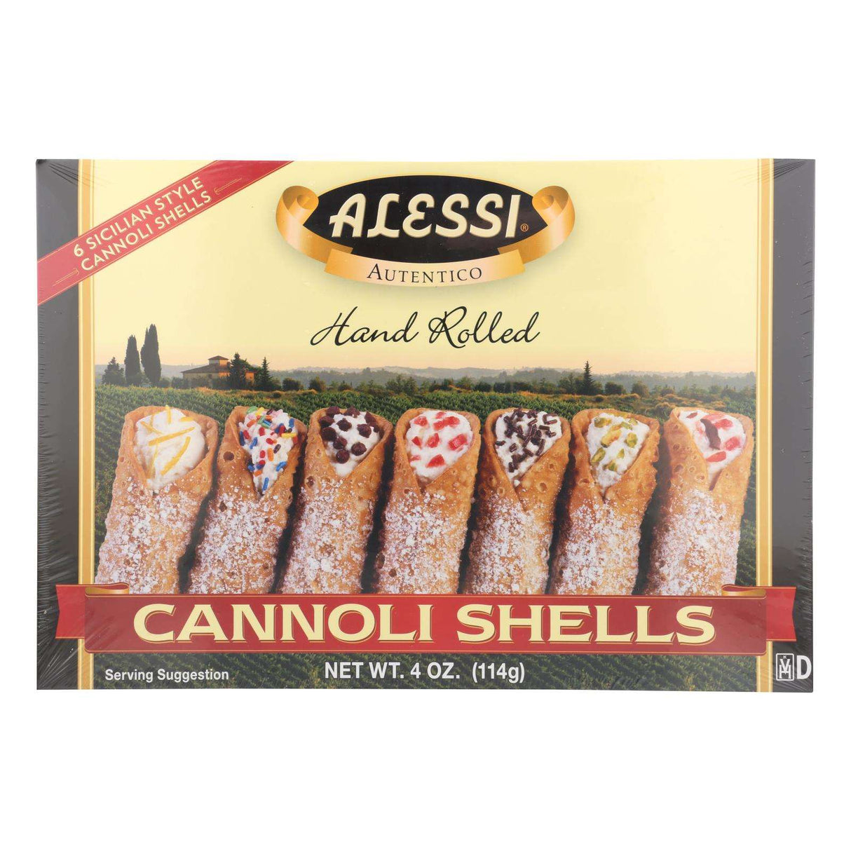Alessi Cannoli Shells: Authentic Italian Dessert (Pack of 12) - 4 Oz. Each - Cozy Farm