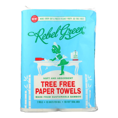 Rebel Green Tree-Free Premium BAM Paper Towels, 2 Count, Case of 12 - Cozy Farm 