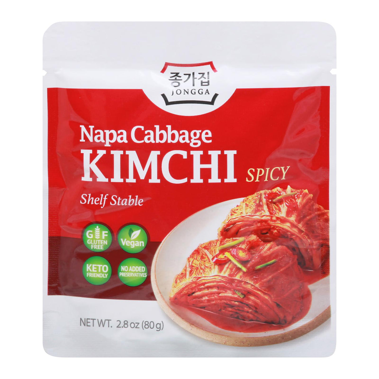 Jongga Kimchi Napa Cabbage Spicy - 2.8 Oz (8-Pack) - Cozy Farm