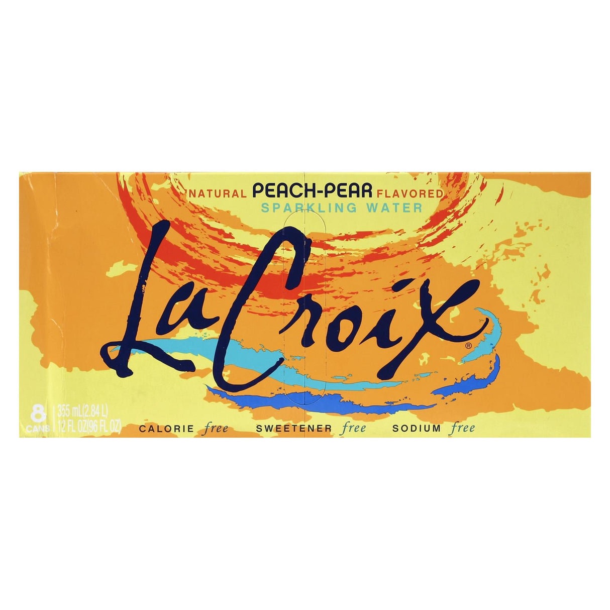 Lacroix Sparkling Water, Peach-Pear Flavor, Pack of 3, 96 Fl. Oz. - Cozy Farm