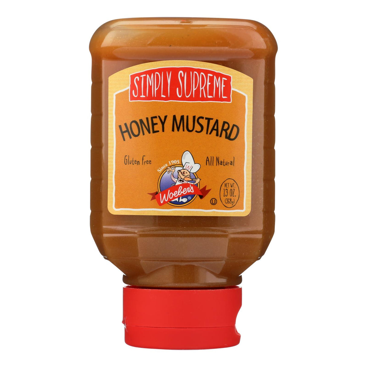 Woeber's Simply Supreme Honey Mustard - 13 oz. - Case of 6 - Cozy Farm
