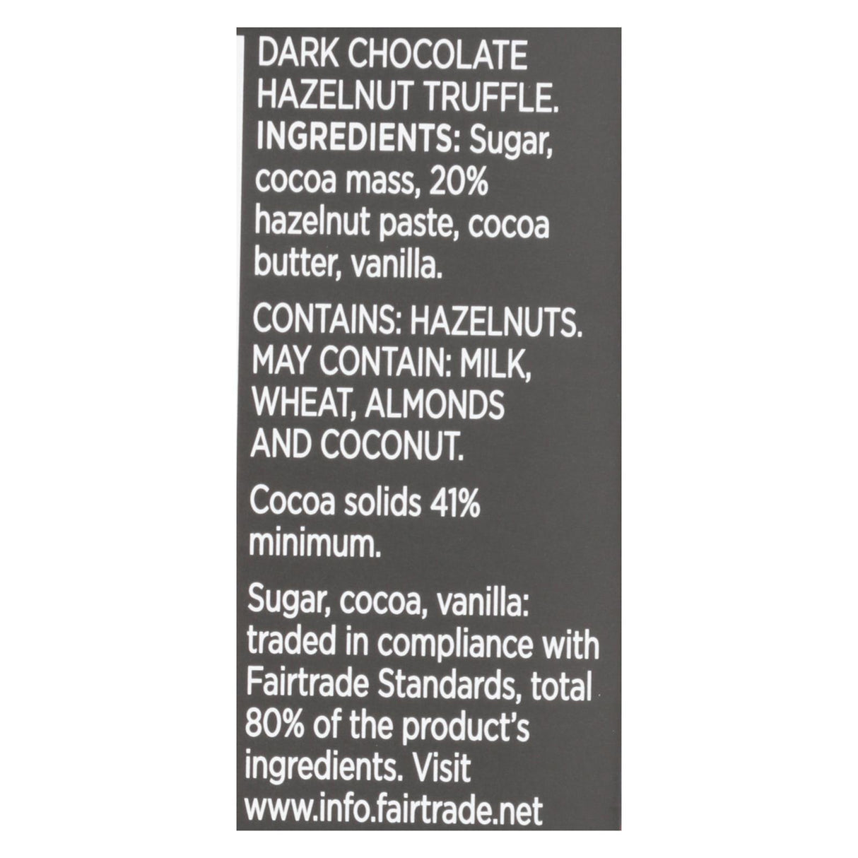Divine Bar Dark Chocolate Hazelnut Truffle (Pack of 12 - 3 Oz.) - Cozy Farm