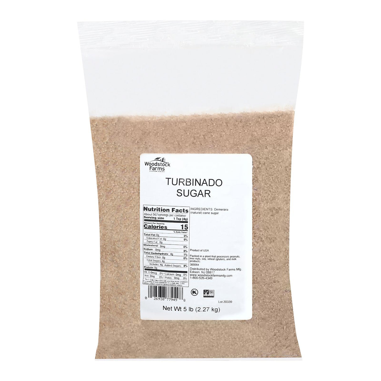 Sweeteners Sugar Turbinado 5lb Bulk - Cozy Farm