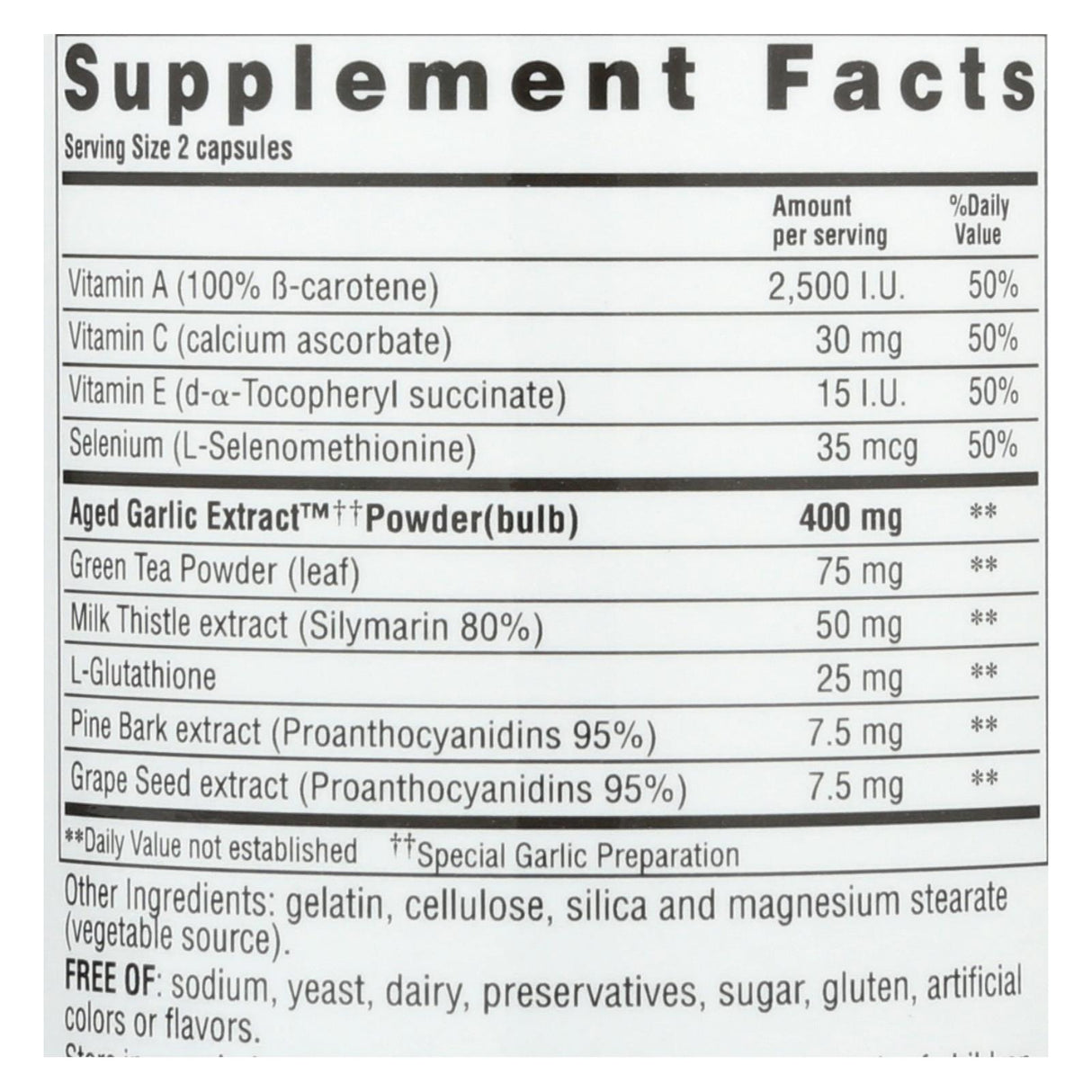 Kyolic Aged Garlic Extract Detox & Anti-Aging - 200 Capsules - Cozy Farm