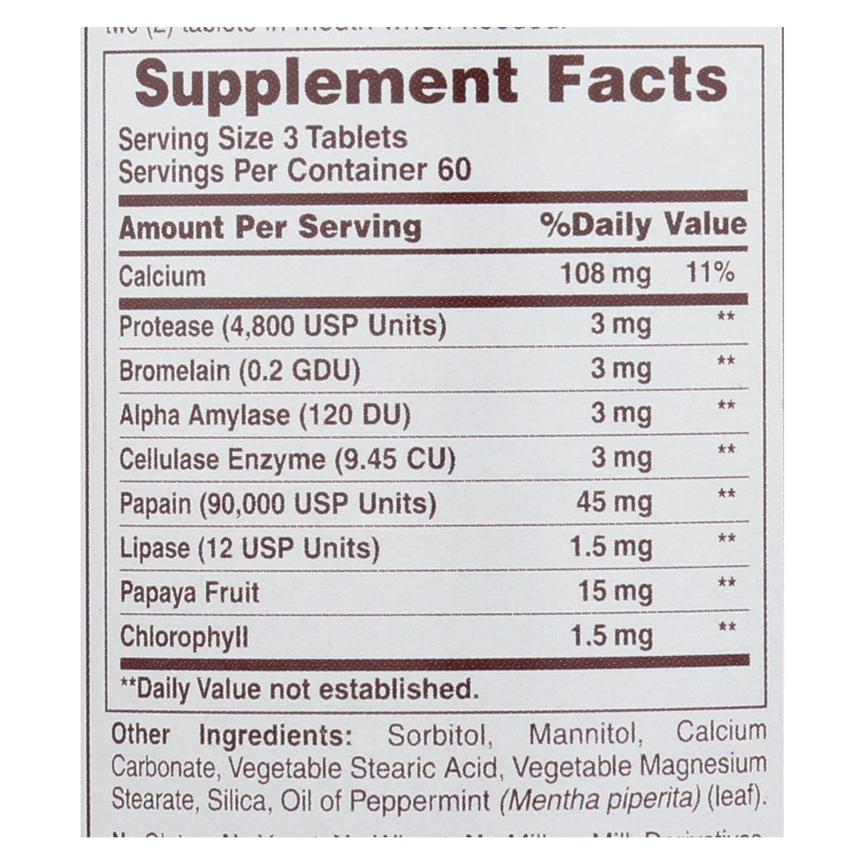 American Health Super Papaya Enzyme Plus Chewable - 180 Tablets - Cozy Farm