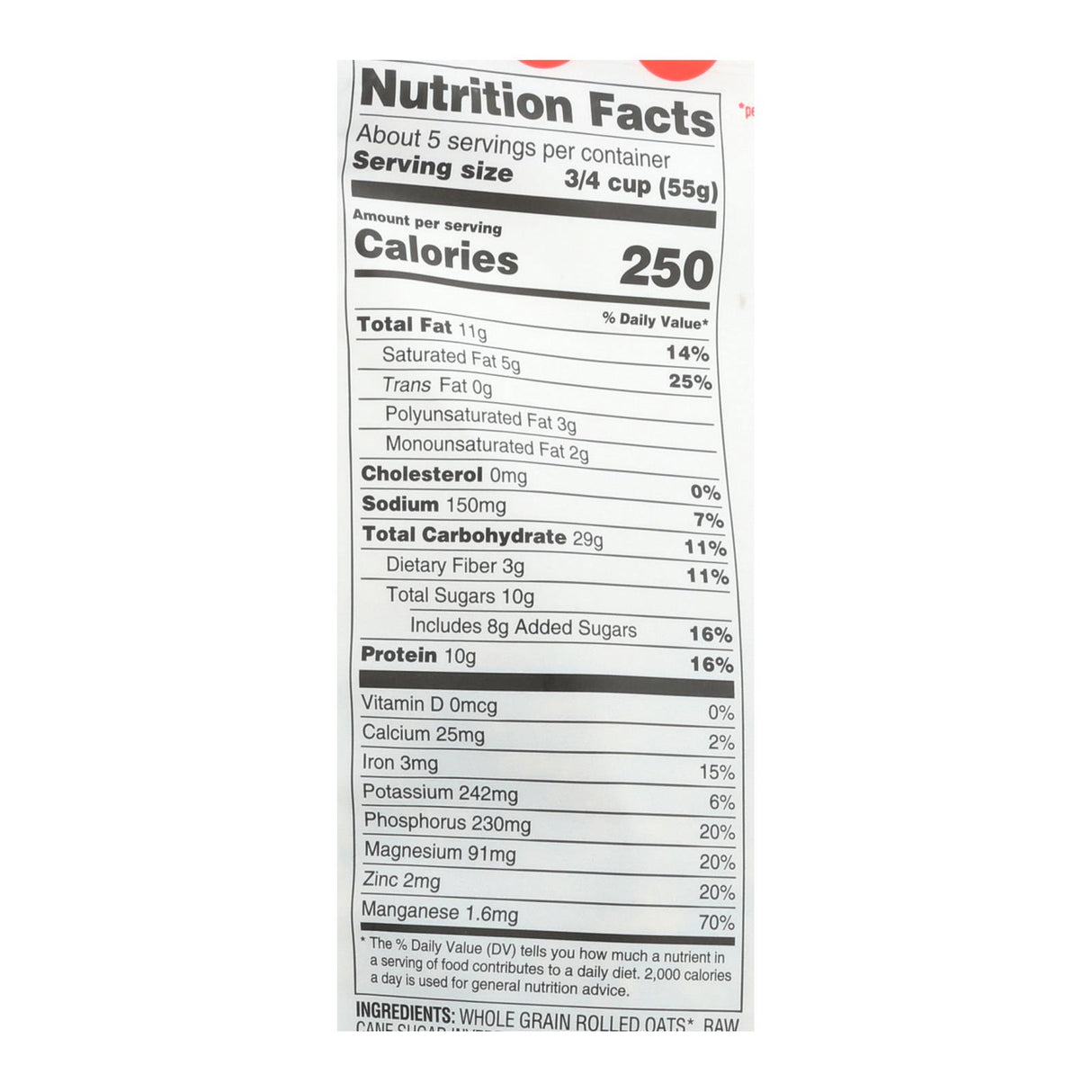 Manitoba Harvest Hemp Granola, Dark Chocolate, 10 oz, 6-Pack - Cozy Farm