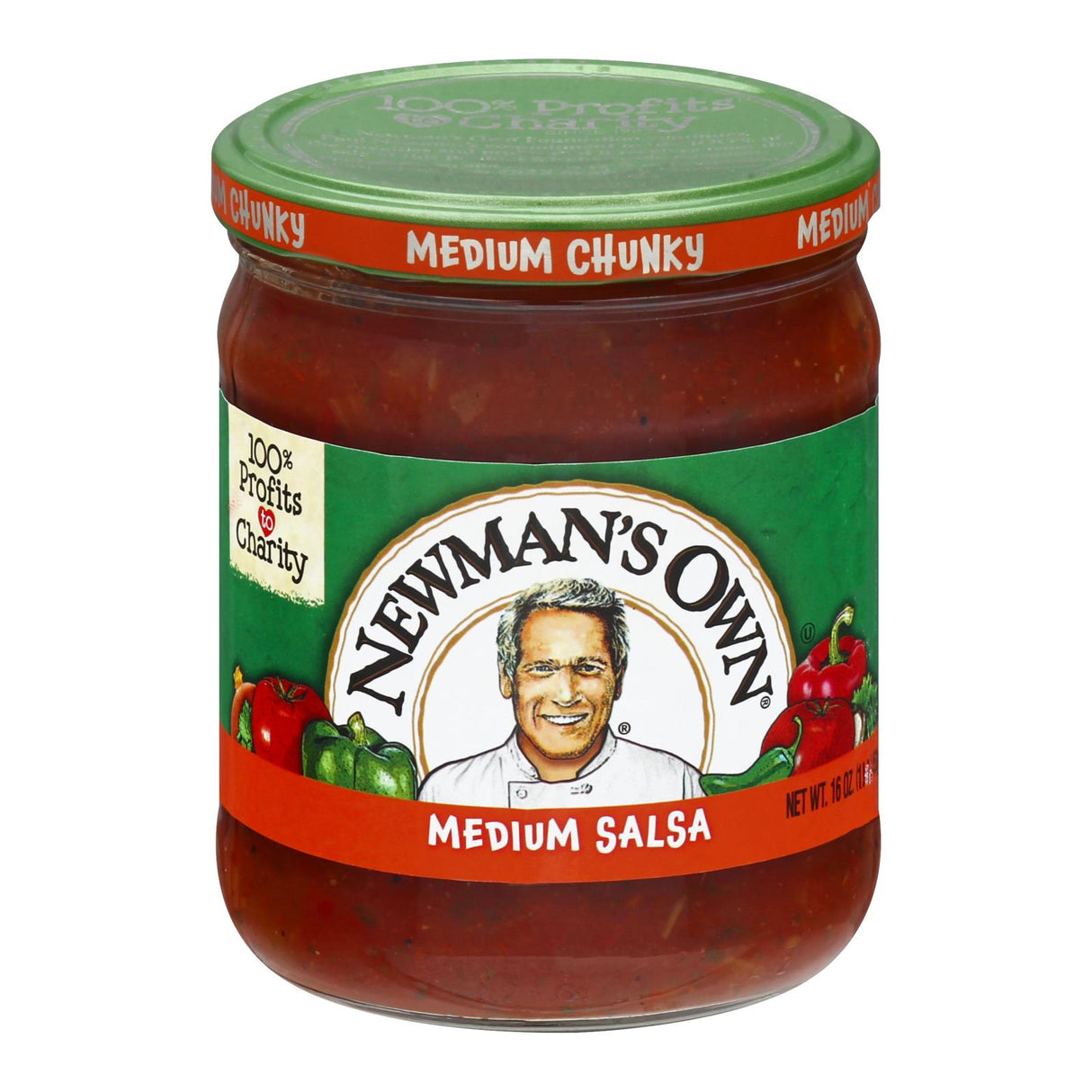 Newman's Own Medium Chunky Salsa - Case of 8 - 16 fl oz - Cozy Farm