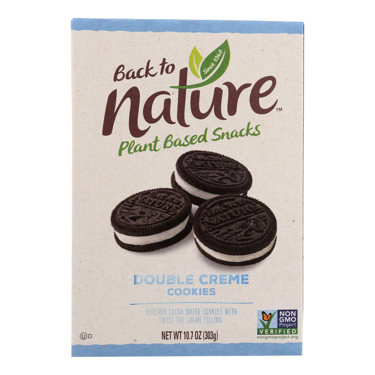 Back To Nature Double Classic Creme Cookies - Case of 6 - 10.7 oz Pack - Cozy Farm