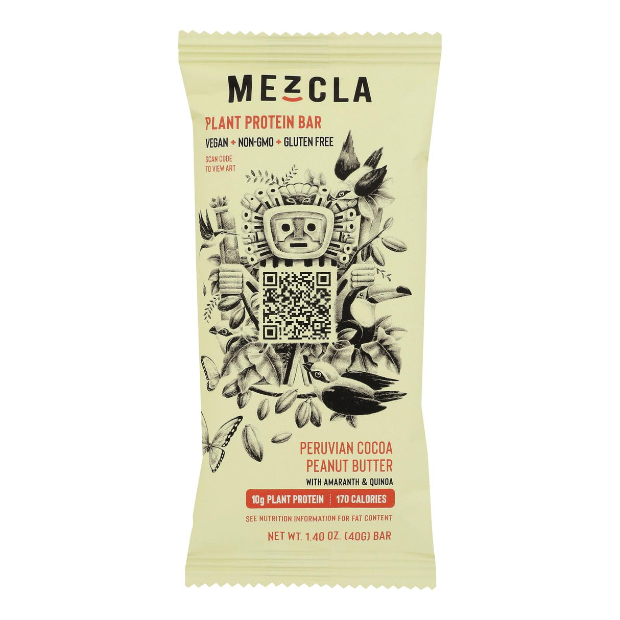 Mezcla Protein Bar with Peruvian Cocoa and Peanut Butter - 1.4 Oz (15-Pack) - Cozy Farm