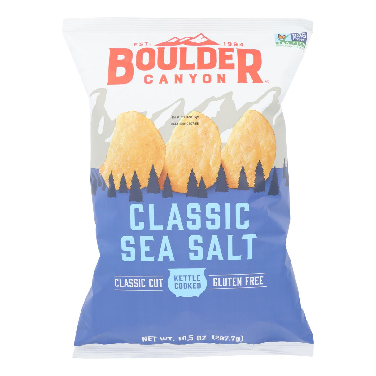 Boulder Canyon Kettle Cooked Sea Salt Potato Chips | 12 x 10.5 Oz - Cozy Farm