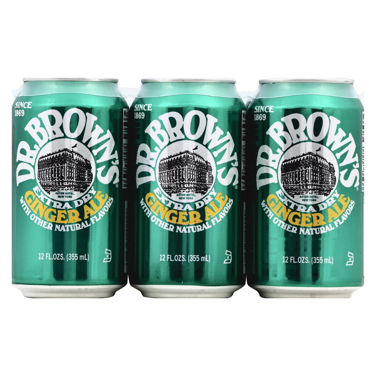 Dr. Brown's Ginger Ale Soda, Case of 4 x 12 fl. oz. Bottles - Cozy Farm