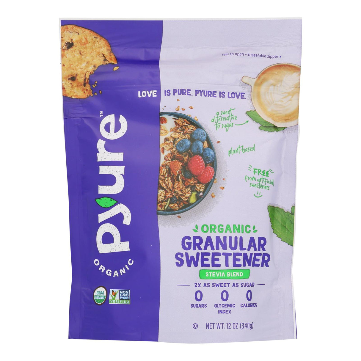 Pyure Granular Sweetener with Stevia (6-Pack, 12 Oz Each) - Cozy Farm