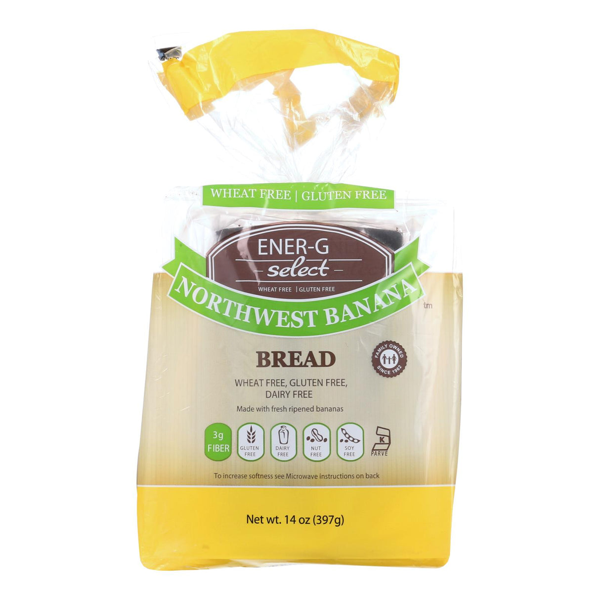 Ener-G Foods Select Bread - 14 Oz. - North West Banana - Case of 6 - Cozy Farm