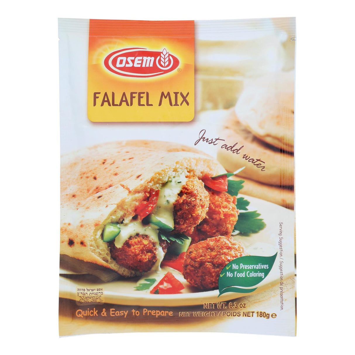 Osem Falafel Mix Envelope (Pack of 12 - 6.3 Oz.) - Cozy Farm