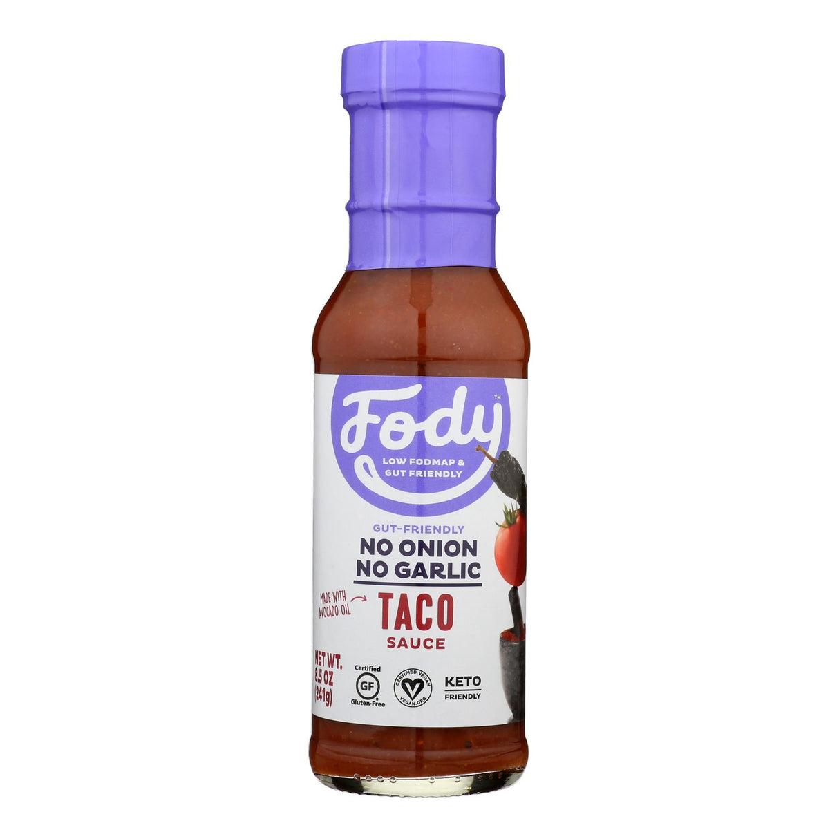 Fody Food Company Gluten Free Taco Sauce, 8.5 Oz, Case of 6 - Cozy Farm