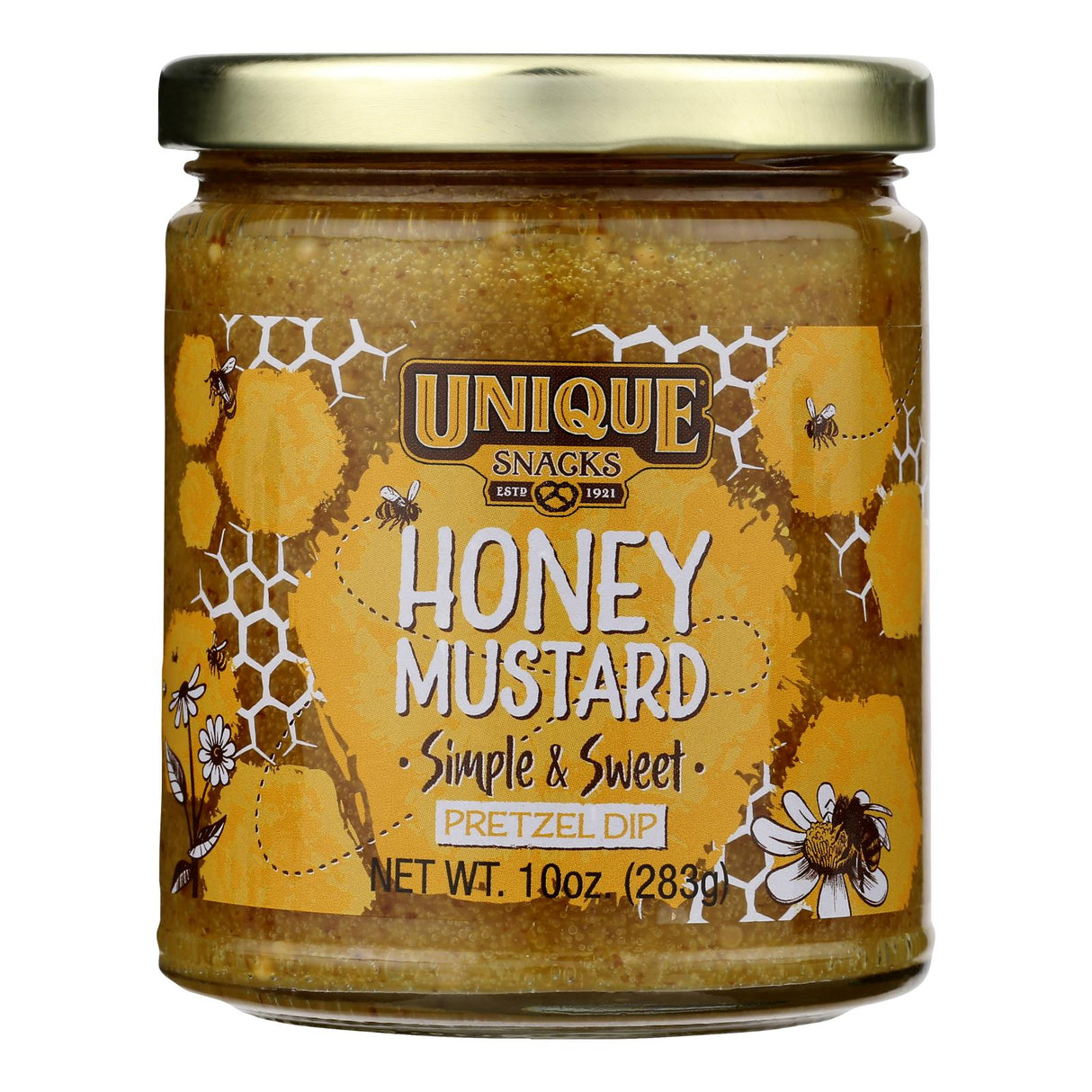 Unique Pretzels - 10 Oz Pretzel Dip - Honey Mustard - Case of 12 - Cozy Farm
