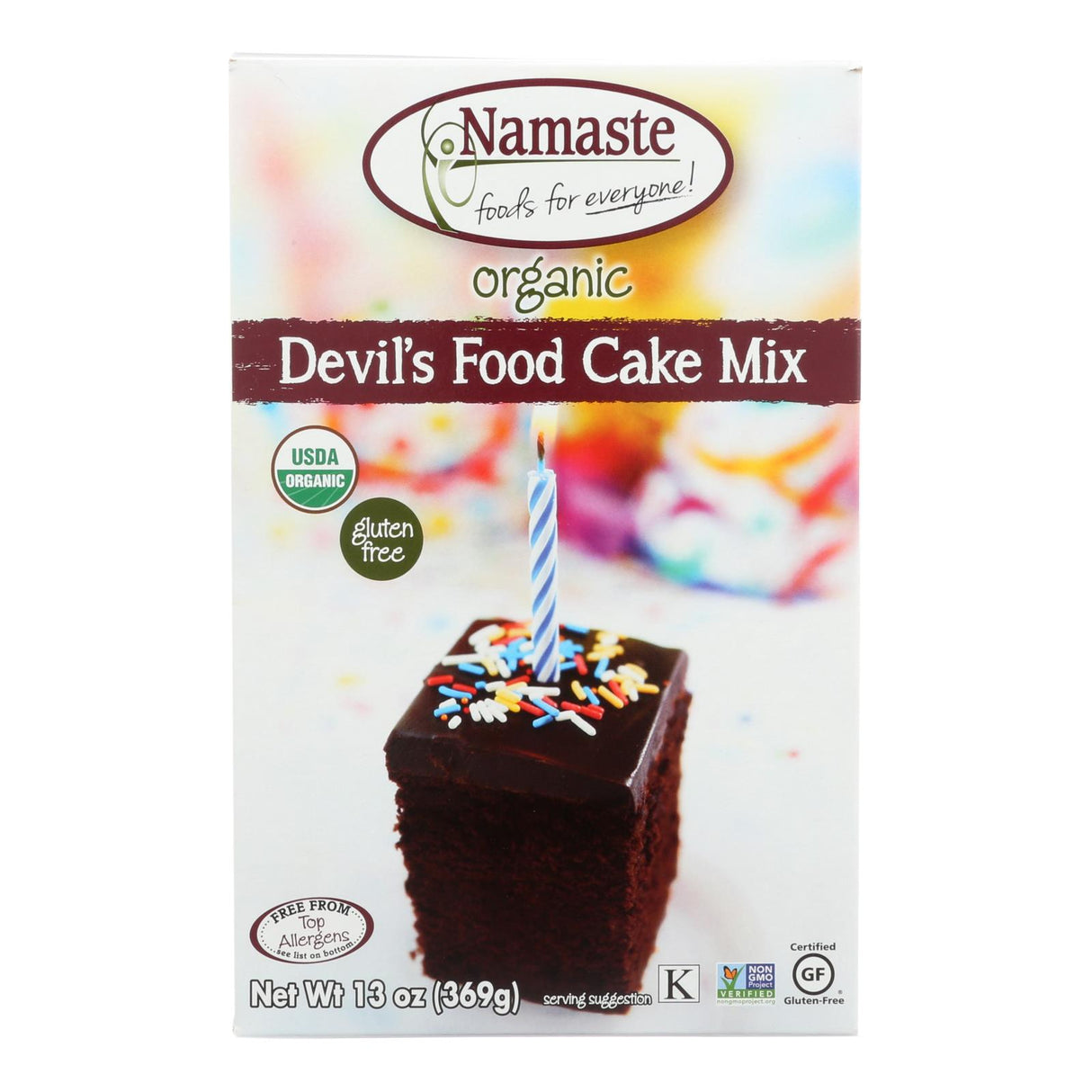 Devil's Food Cake Mix, 13 Oz (Pack of 6) by Namaste Foods - Cozy Farm