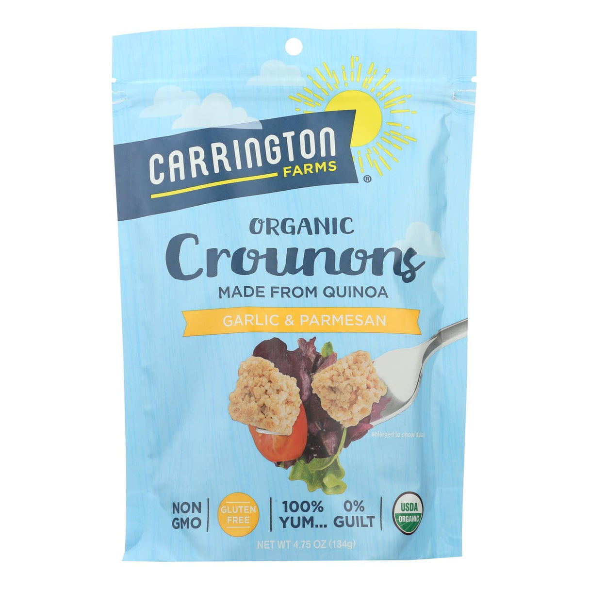 Carrington Farms Organic Garlic & Parmesan Croutons, Case of 6 - 4.75 oz - Cozy Farm
