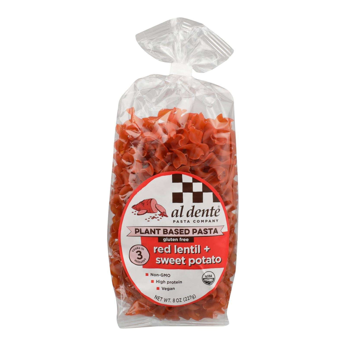 Al Dente - Og2 Lentil Sweet Potato Pasta (Pack of 6 - 8 Oz) - Cozy Farm