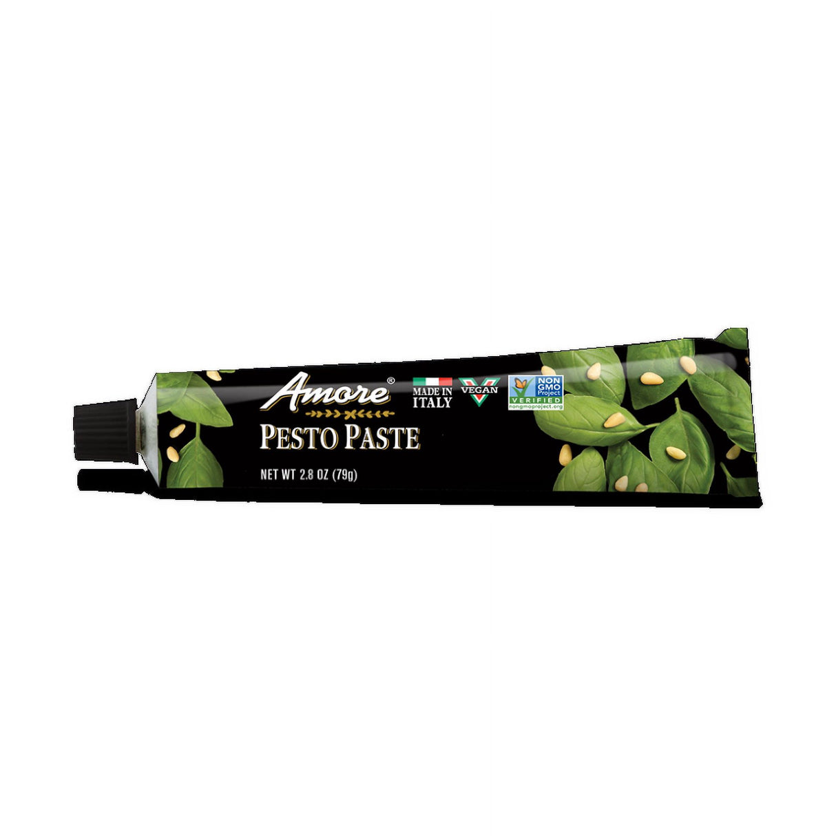 Amore Pesto Paste tube packaging on a white background