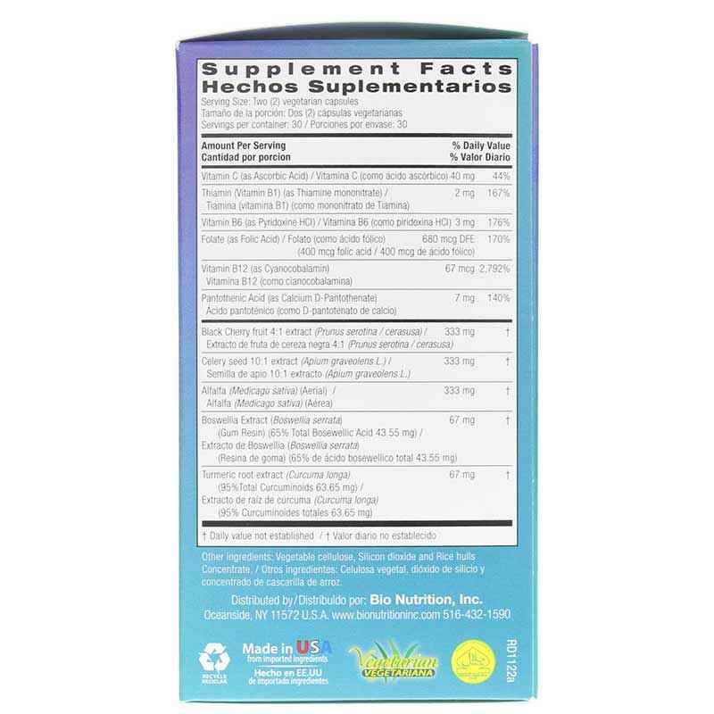 Bio Nutrition Urilow Vegetarian Capsules - 60 Ct facts- Cozy Farm