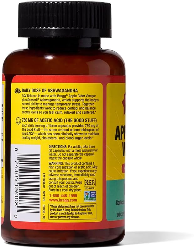 Bragg Apple Cider Vinegar with Ashwagandha directions