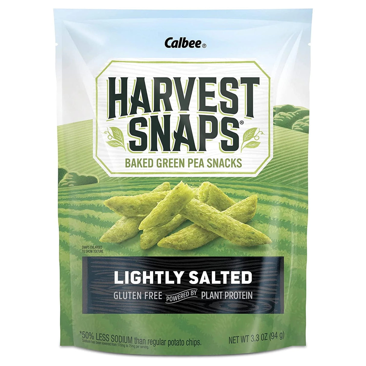 Calbee Snapea Crisps, Lightly Salted, Case of 12 (3.3 oz each)