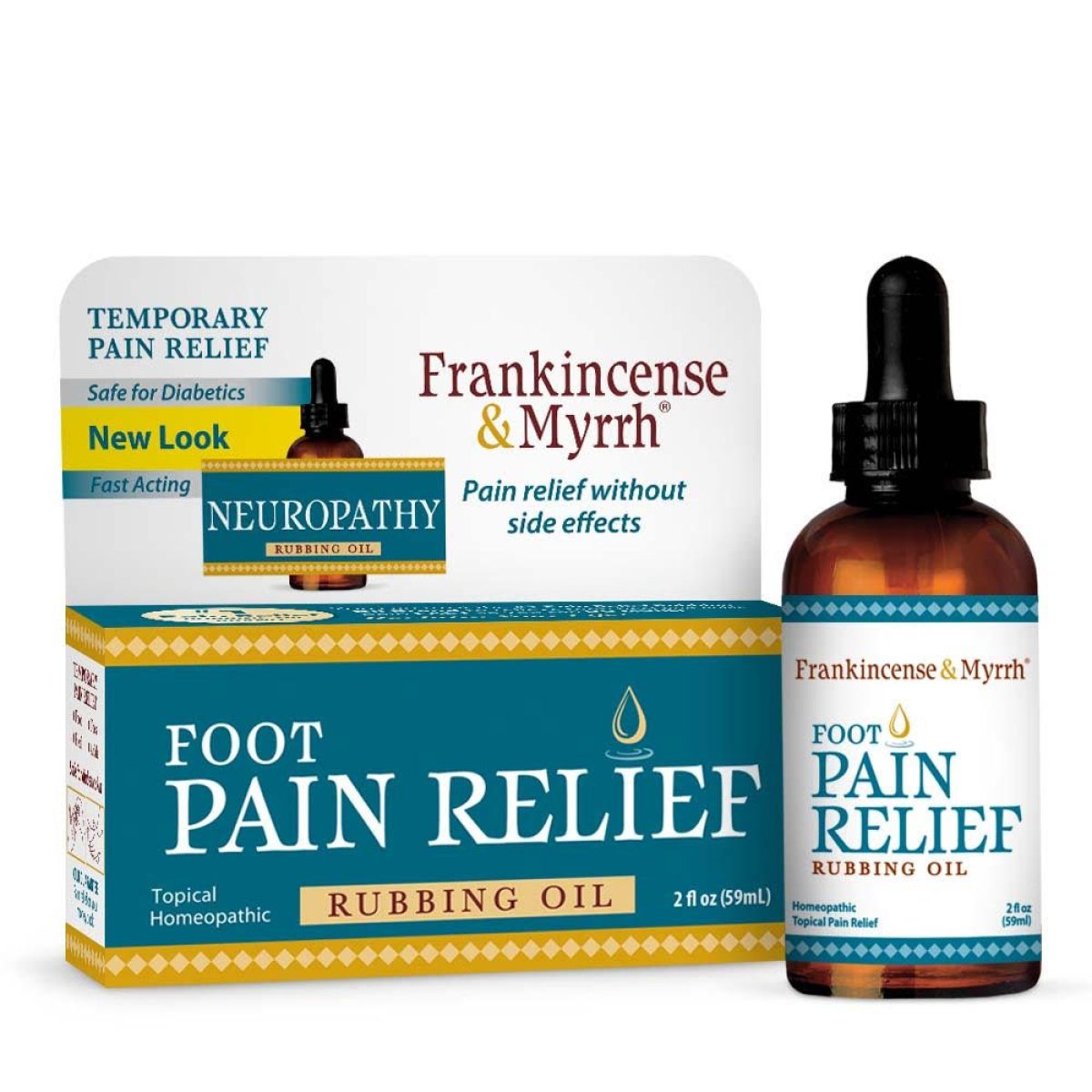 Frankincense and Myrrh Neuropathy Rubbing Oil - Soothing and Relaxing Relief - 2 Fl Oz - Cozy Farm