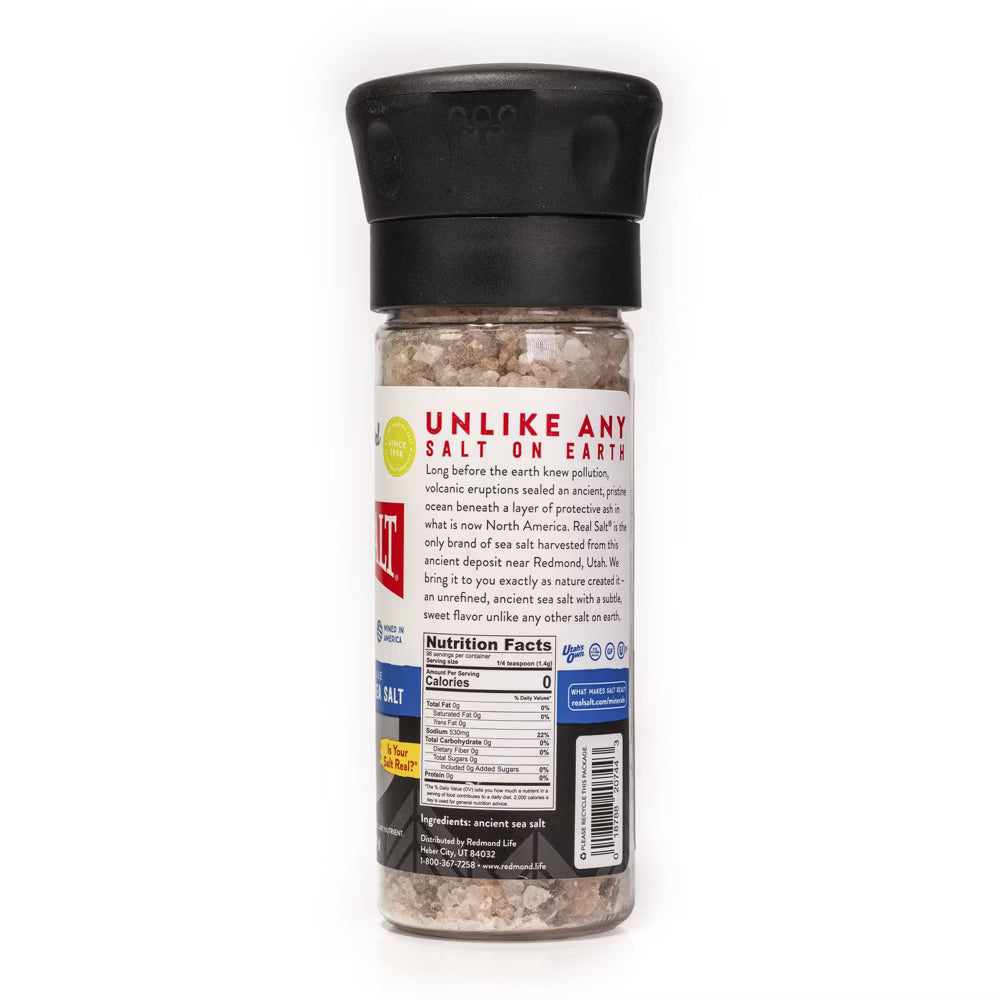 Redmond Real Salt, Ancient Coarse Sea Salt, Pack of 6, 4.75 Oz, Unrefined & Mineral-Rich