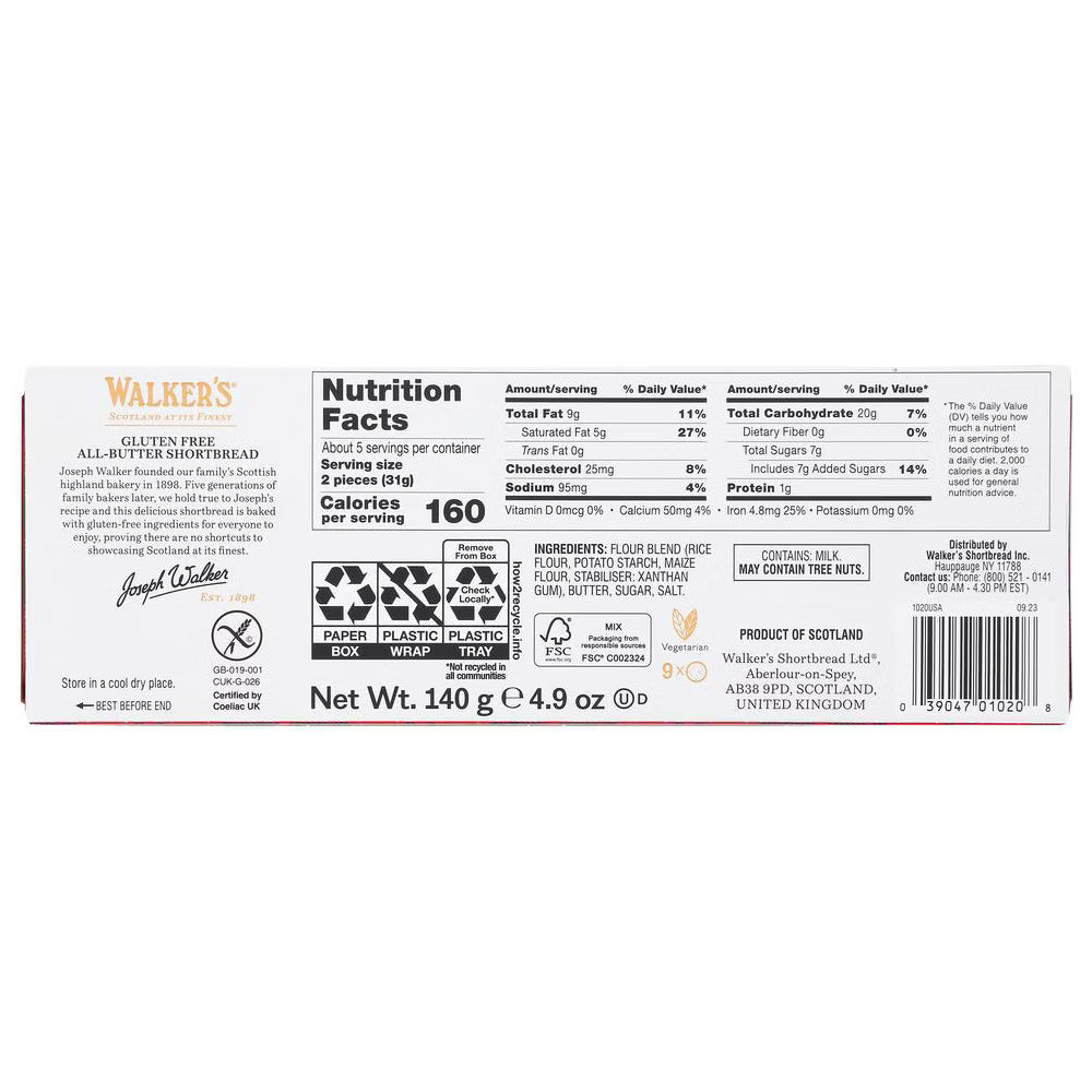 Nutrition facts label on a white background