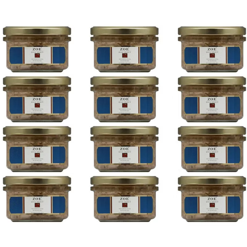 Zoe Yellowfin Tuna in Olive Oil – 6.7 oz (Pack of 12) | Premium Spanish Tuna