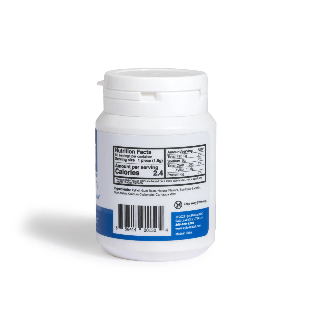 Epic Dental Xylitol Gum - Sugar-Free Peppermint Breath Fresheners (50 ct) - Cozy Farm