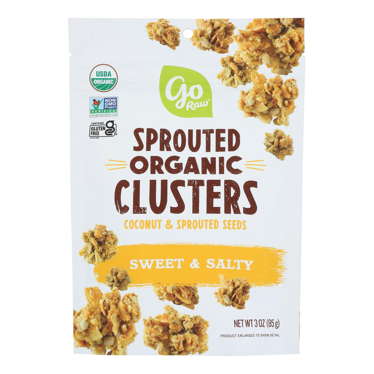 Go Raw Sweet Salt Coconut Clusters - 3 Oz, Pack of 6 - Cozy Farm