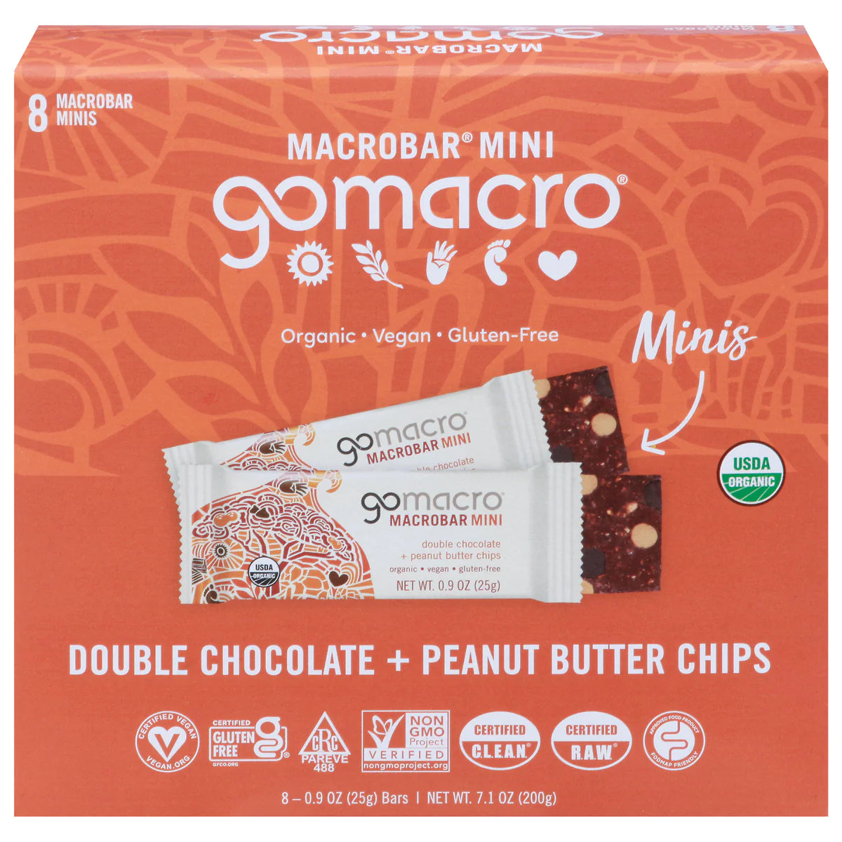 Gomacro Double Chocolate Mini Organic Bars (7.1 oz., Case of 7) - Cozy Farm
