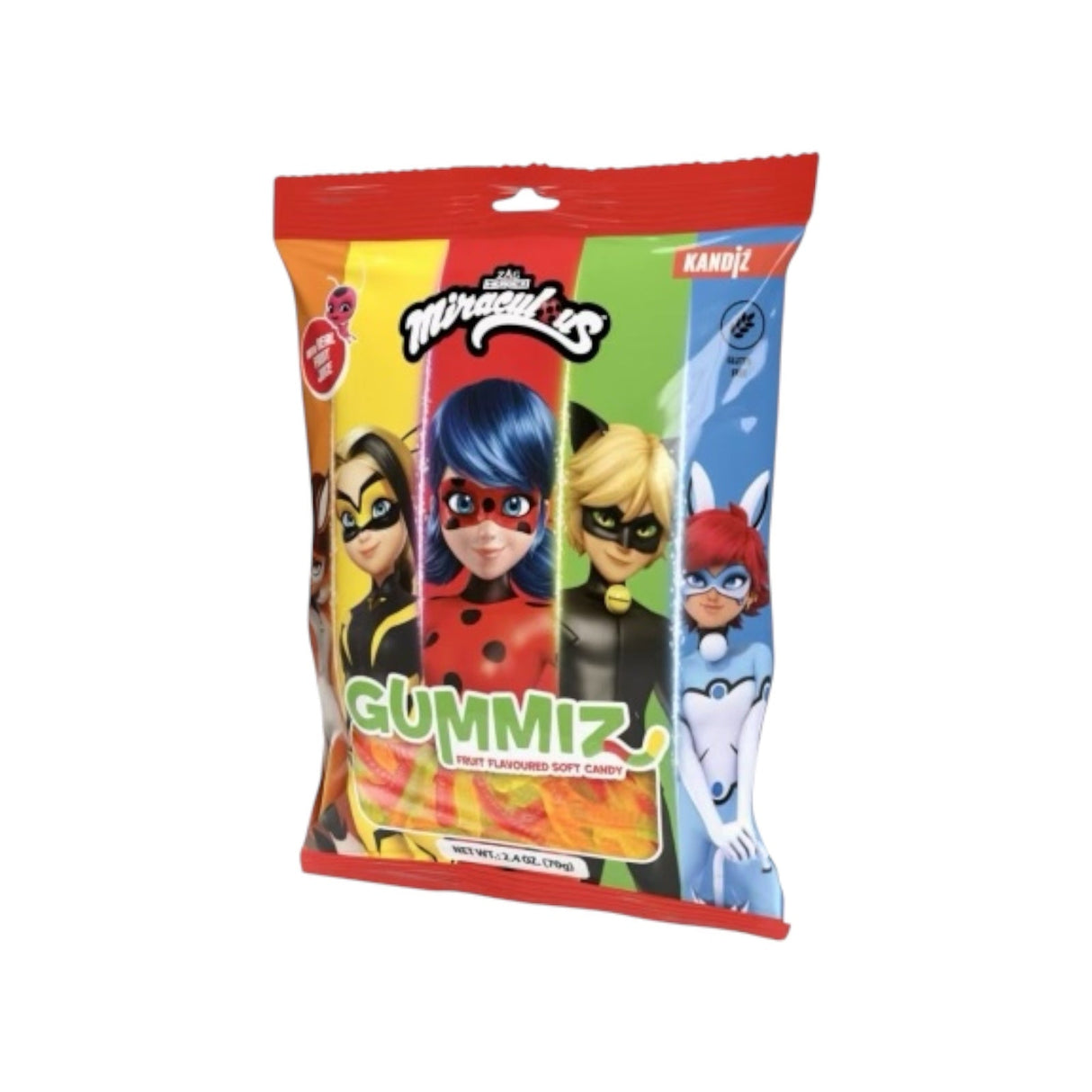Miraculous Ladybug Gummiz Fruit
Flavored Soft Candy 70g
