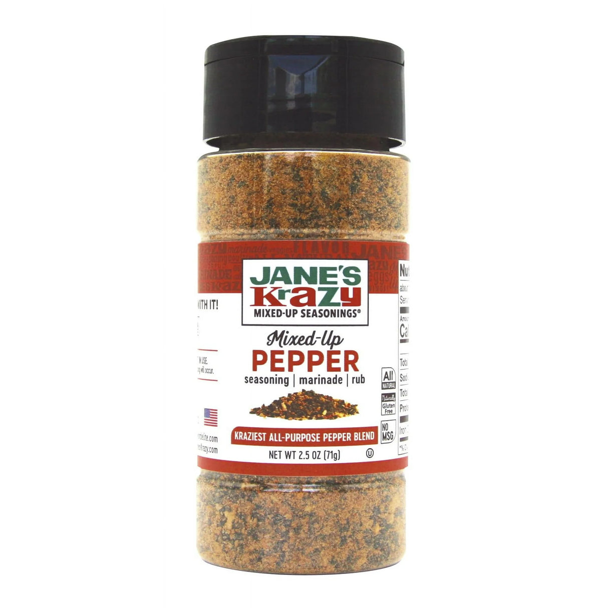 Jane's Krazy Mixed-Up Pepper, Mild Heat (Pack of 12 - 2.5 Oz.)