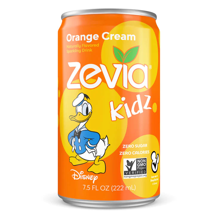 Zevia Kidz Orange Cream Sparkling Fruit Drink (Pack of 4 - 6.75 Fl Oz) - Cozy Farm