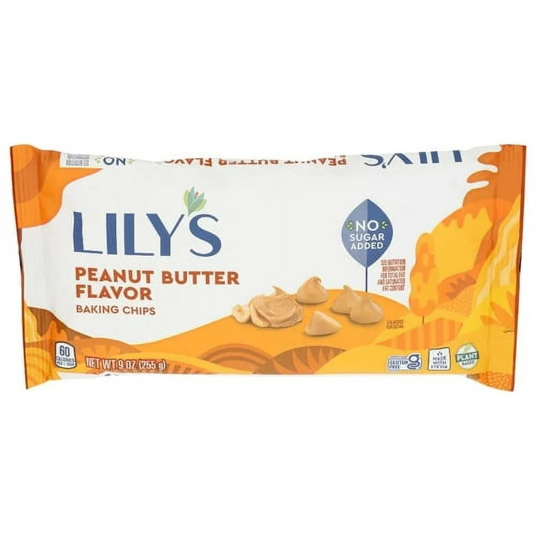 Lilys - Peanut Butter Baking Chips, 9 oz (Pack of 12) - Gluten-Free Goodness