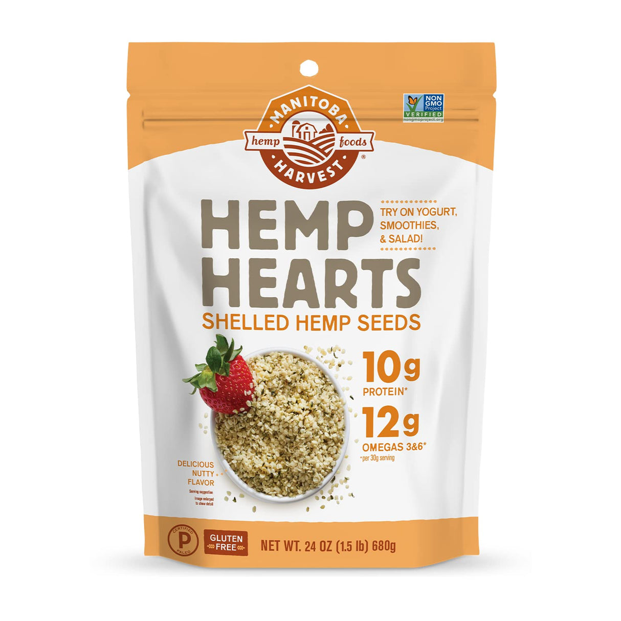 Manitoba Harvest Raw Hemp Hearts, 24 oz