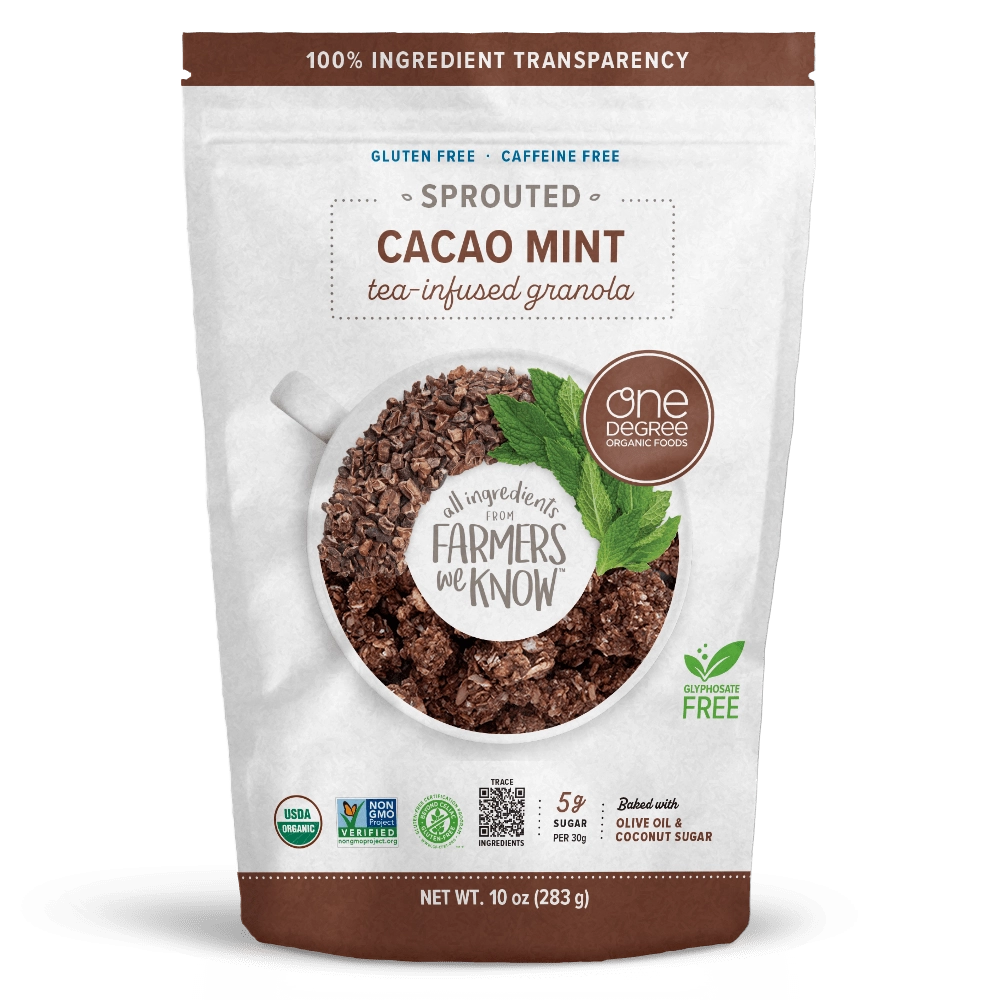 One Degree Organic Foods - Granola, Cacao Mint, 10 oz (Pack of 6) - Gluten-Free Breakfast