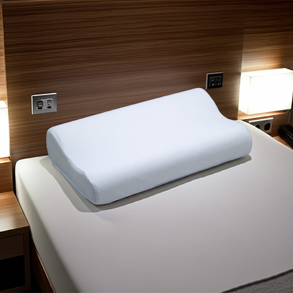 Almohada contorneada de espuma viscoelástica ObusForme para soporte de cuello y espalda