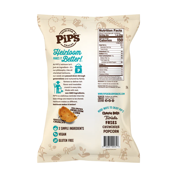 Pipcorn Sea Salt Corn Dippers back