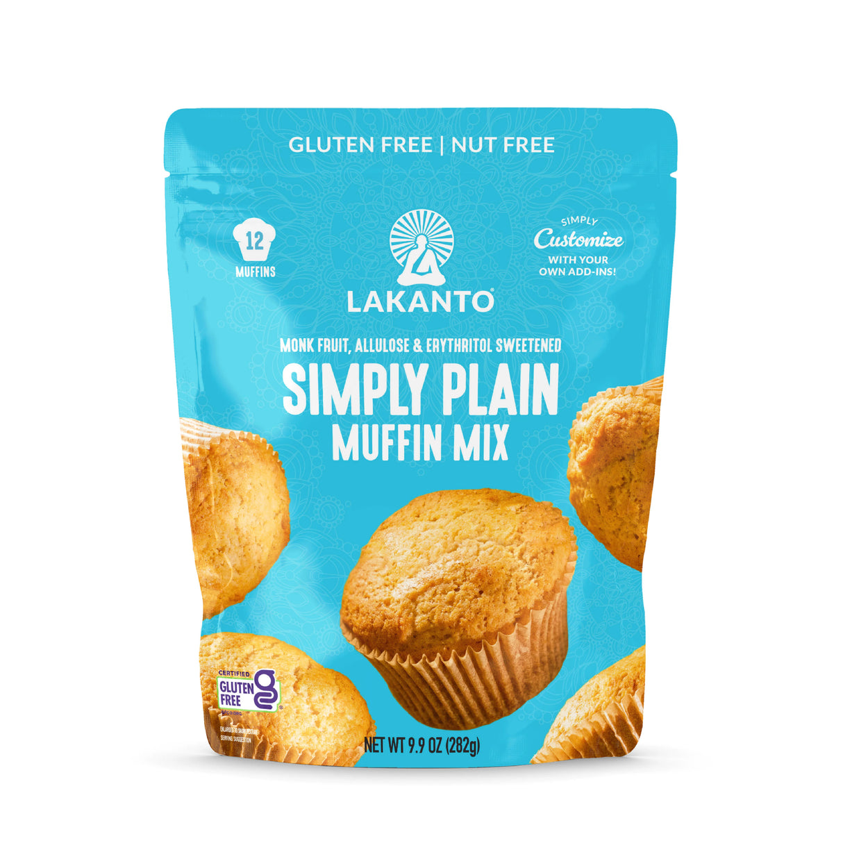 Lakanto - Gluten-Free Plain Muffin Mix, 9.9 oz (Pack of 8) - Keto Friendly