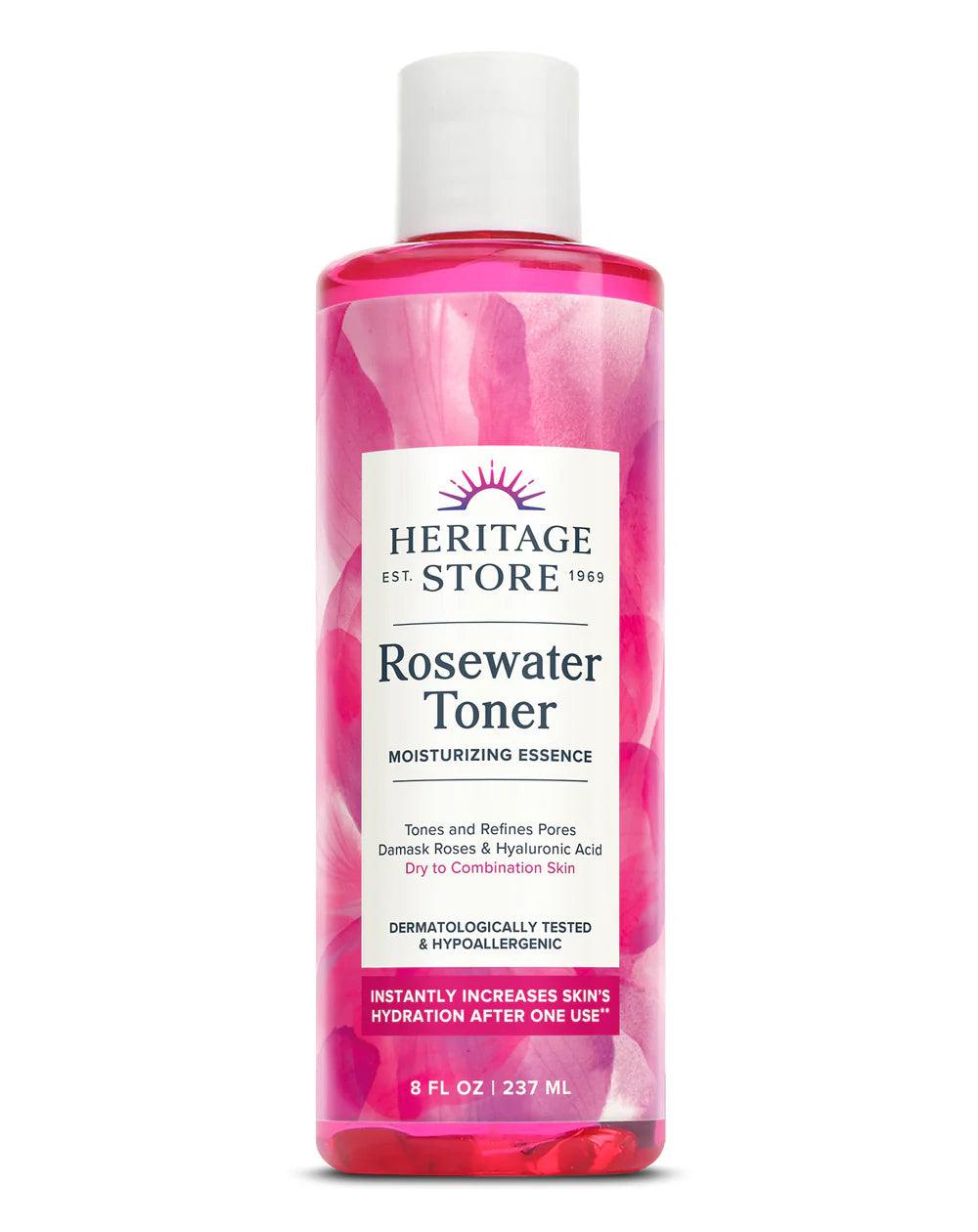 Heritage Store Pure Rosewater Facial Toner - 8 Oz