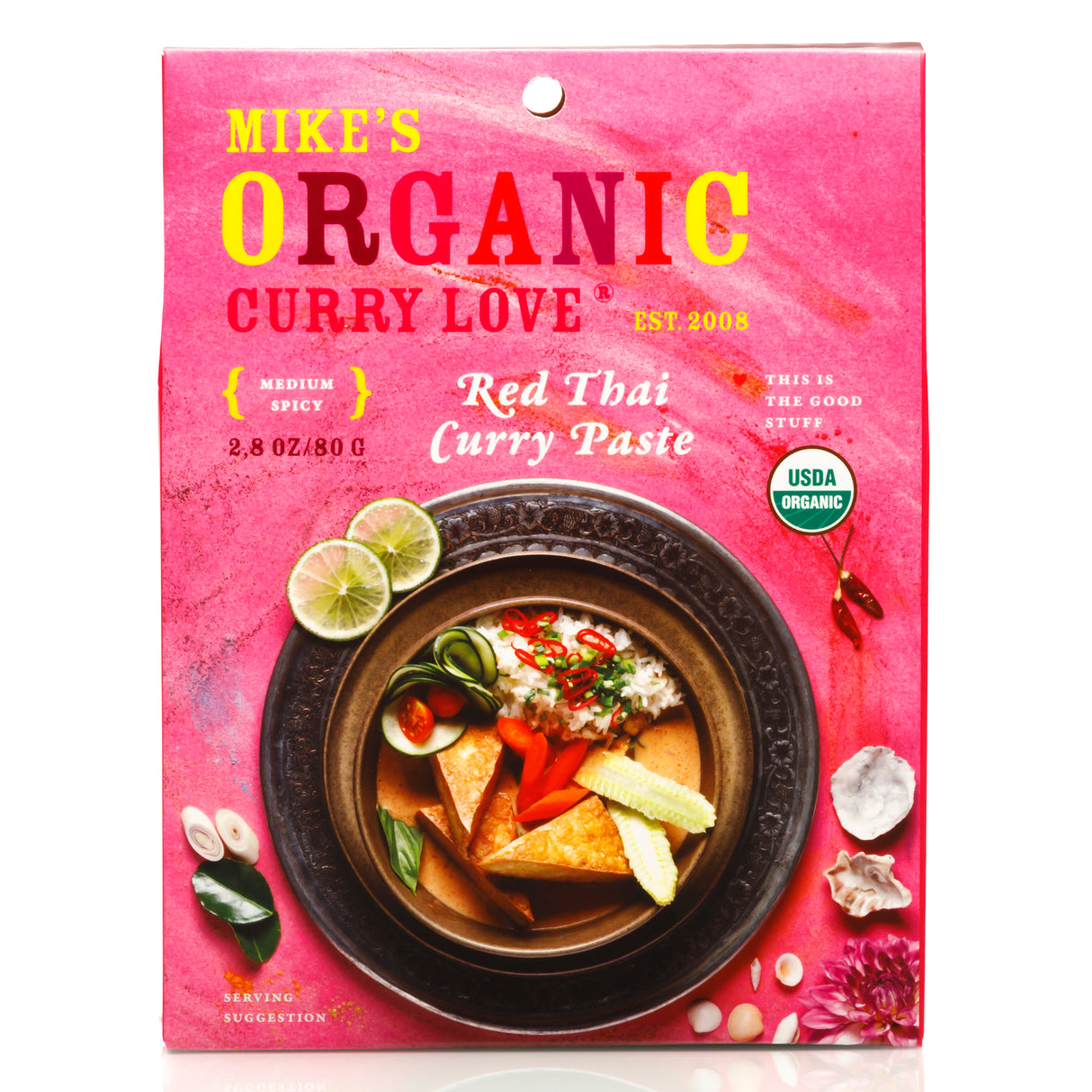 Mike's Organic Curry Love Red Thai Mild Curry Paste 4.23 oz (Pack of 6) - Cozy Farm