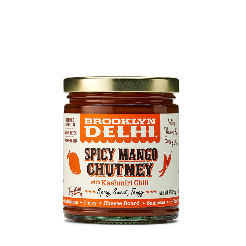 Brooklyn Delhi Llc - Spicy Mango Chutney, 9 oz (Pack of 6) - Indian Condiment Sauce